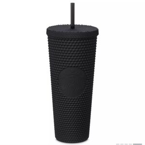 Starbucks studded flat black cup